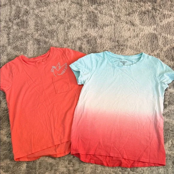 Vibrant Kids' Coral and Ombre Tees - Picture 1 of 6